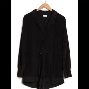 weworewhat black terry romper